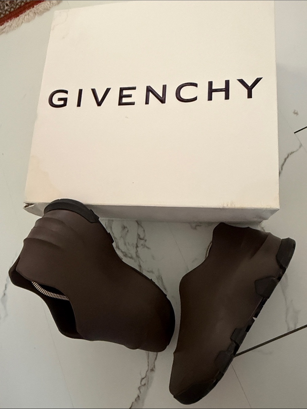 Givenchy matte brown low show shoe